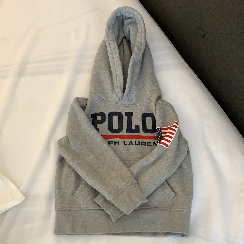 Toddler Polo Ralph Lauren gray hoodie